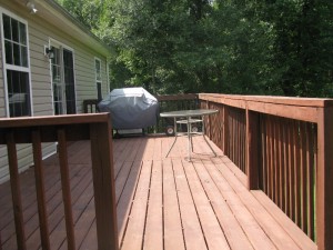 Large Private deck with 1 Acre