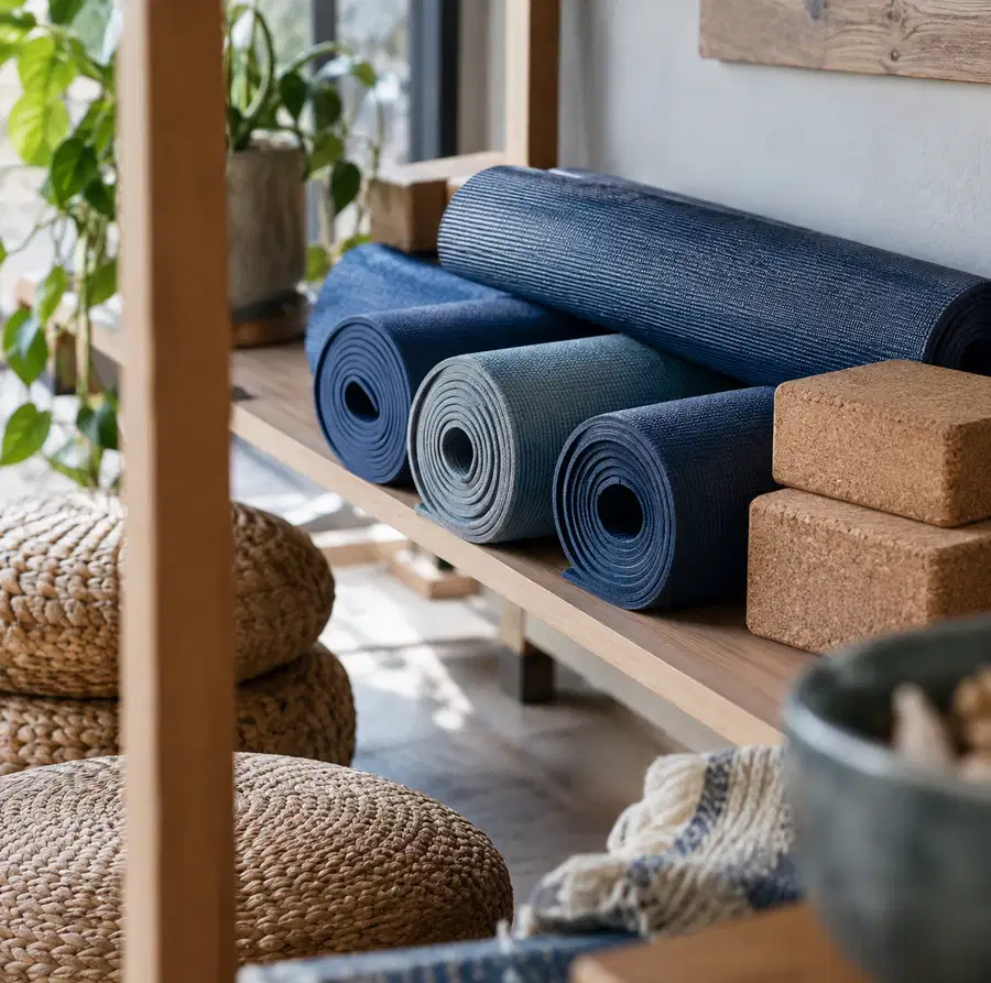 Illustration of wellness businesses equipment and workspace